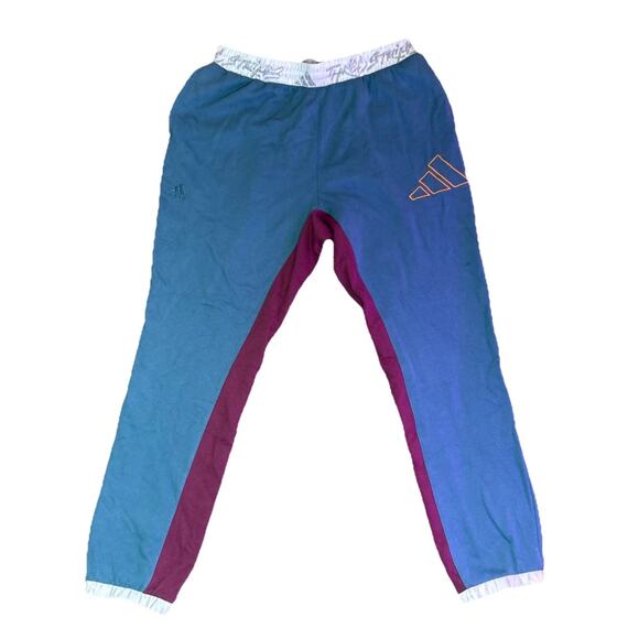 Adidas Prime Green Straight Leg Blue Men's Trouser Size XL - Picture 1 of 8